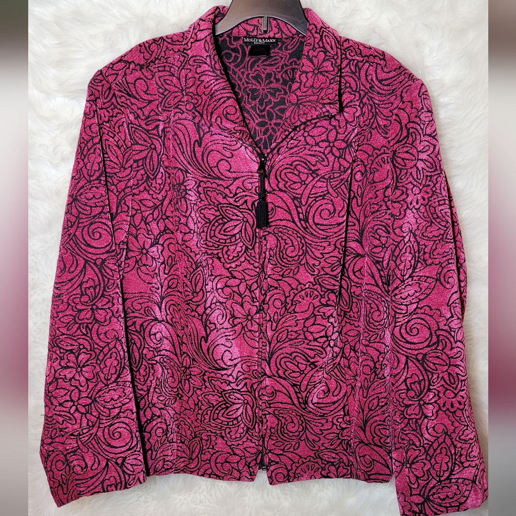 Vintage Tapestry Floral Blazer/Jacket By Molly & Maxx